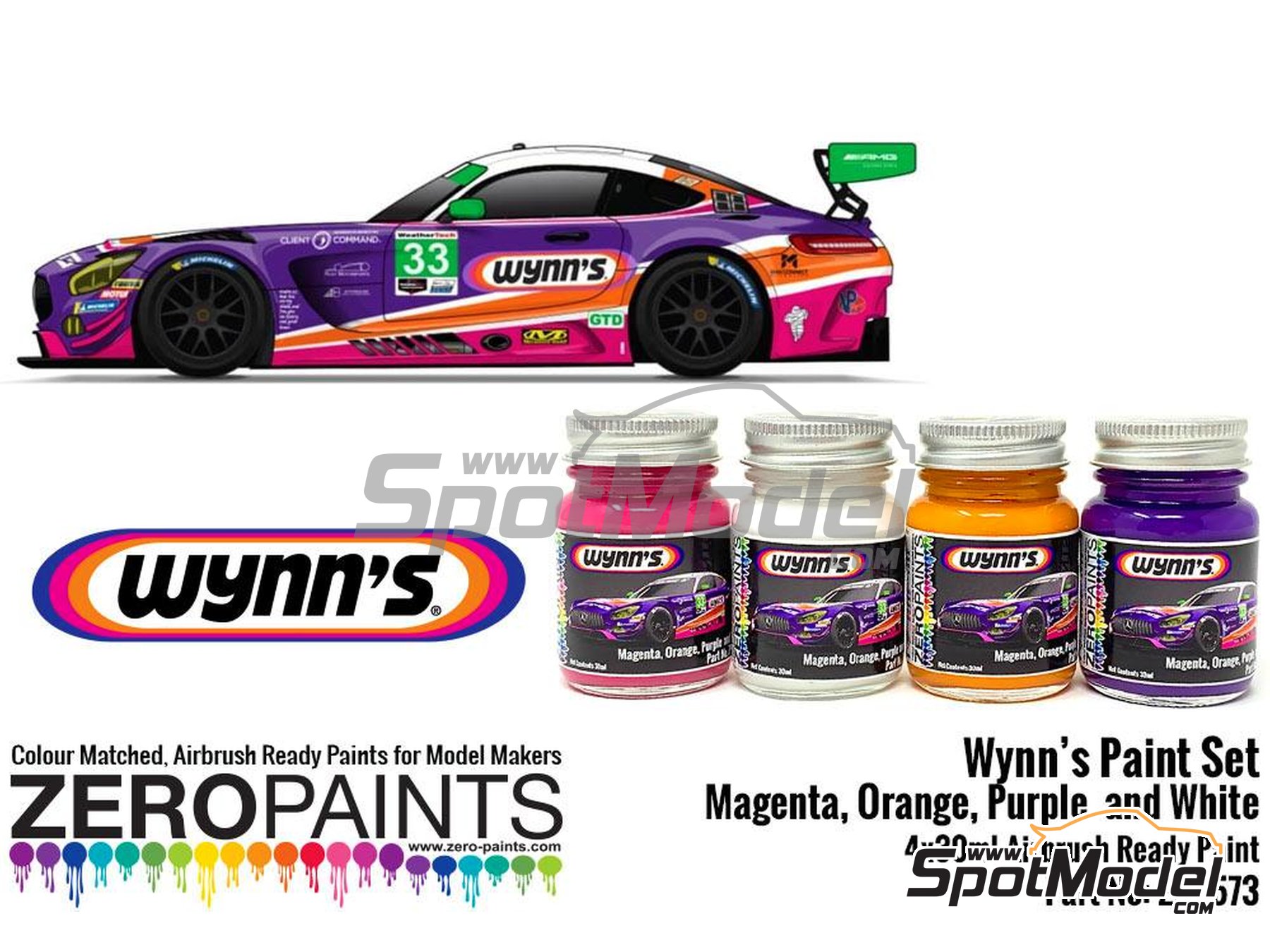 Zero Paints ZP-1573: Paints set for airbrush Wynn's Sponsor